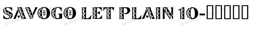 Savogo LET plain 10字体转换